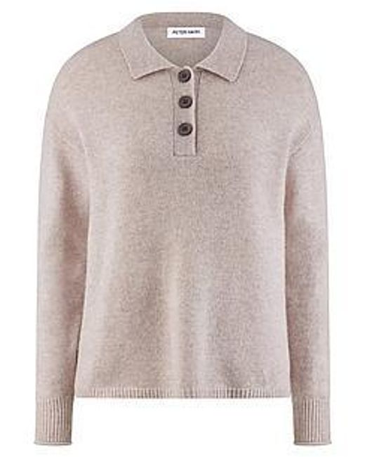 Peter Hahn Pink Polo-Pullover Kaschmir