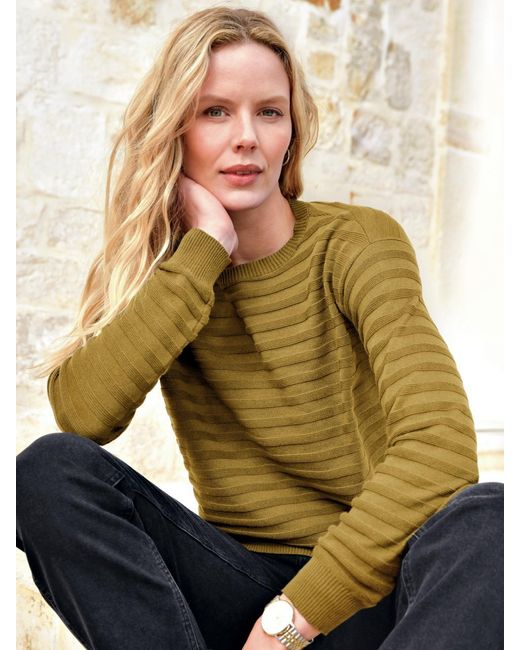 Peter Hahn Yellow Rundhals-pullover, , gr. 36, baumwolle
