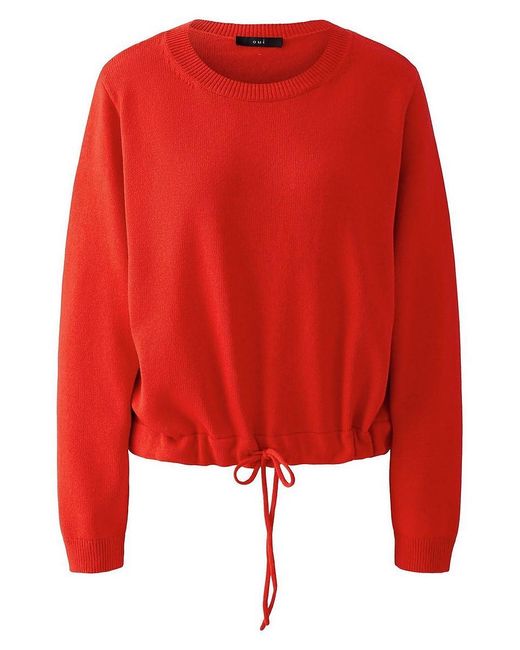 Ouí Red Rundhals-Pullover