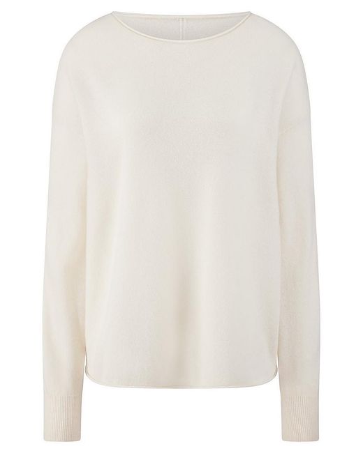 include White Pullover U-Boot-Ausschnitt