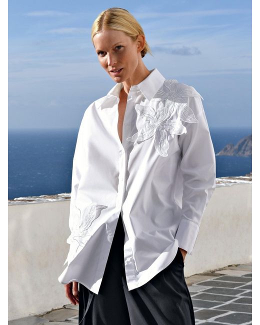 TALBOT RUNHOF X PETER HAHN White Long-Bluse