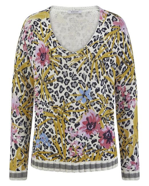 Peter Hahn Multicolor V-Pullover
