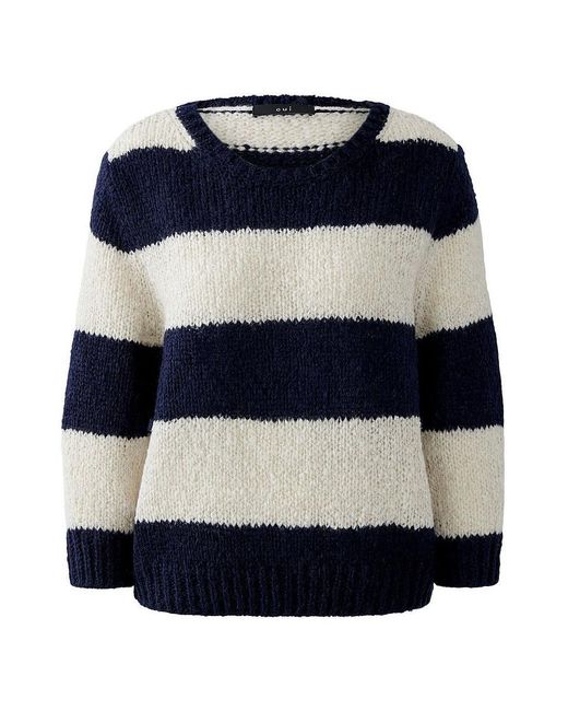 Ouí Blue Rundhals-Pullover 3/4-Arm
