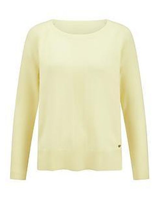 Basler Yellow Rundhals-Pullover Mit 1/1-Raglanarm Und Kaschmir, Gr. S