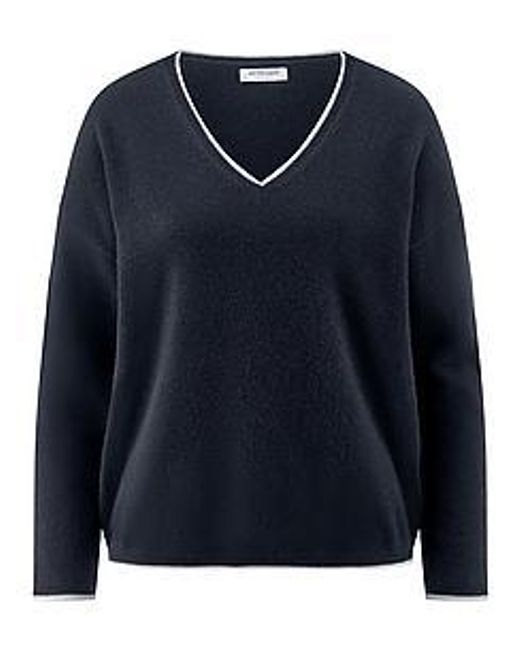 Peter Hahn Blue V-Pullover Aus 100% Kaschmir