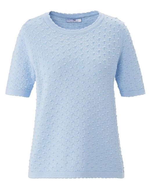 offizieller billiger Online-Shop Peter Hahn Rundhals-pullover aus 100%  supima®-baumwolle in Blau Top Marken -sml.sipil.ft.unand.ac.id