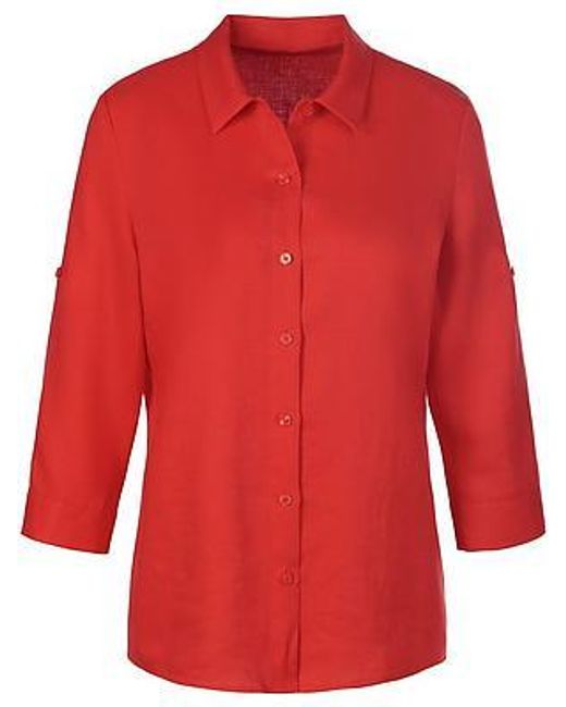 Peter Hahn Blouse 100% Linnen Van in het Red