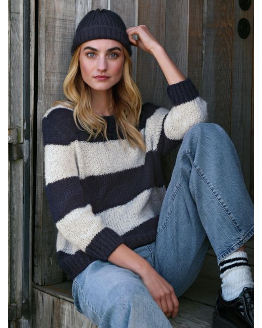Ouí Blue Rundhals-Pullover 3/4-Arm