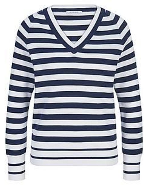 Peter Hahn Blue V-Pullover Aus 100% Supima-Baumwolle