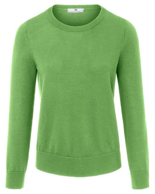 Peter Hahn Green Rundhals-pullover aus 100% supima®-­baumwolle, , gr. 38, baumwolle