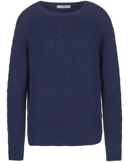 Peter Hahn Blue Rundhals-Pullover