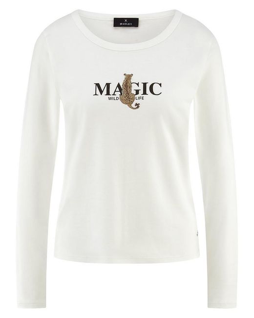 Monari White Rundhals-Shirt