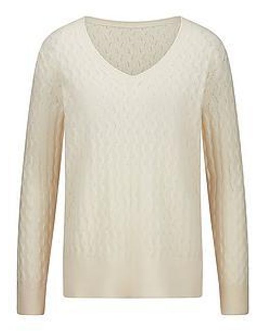 Peter Hahn White Pullover kaschmir
