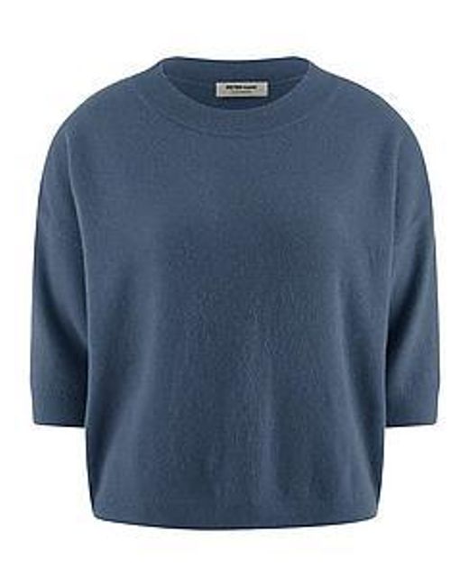 Peter Hahn Blue Rundhals-Pullover Aus 100% Kaschmir