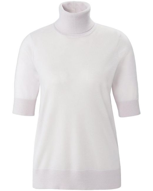 Peter Hahn White Rollkragen-Pullover