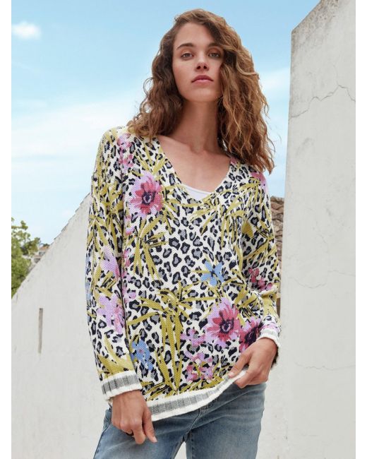 Peter Hahn Multicolor V-Pullover