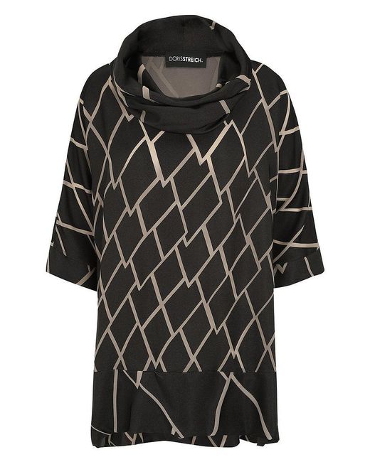 Doris Streich Black Long-Bluse, Gr. L