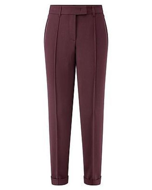 Basler Enkellange Broek Haakjessluiting Van in het Purple