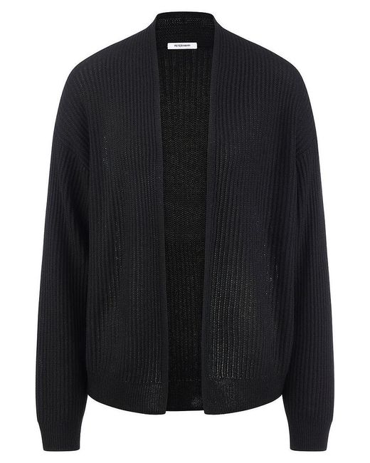 Peter Hahn Black Strickjacke Aus Seide Und Kaschmir