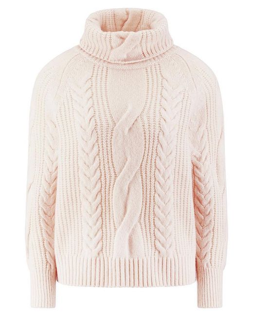 include White Rollkragen-Pullover Kaschmir