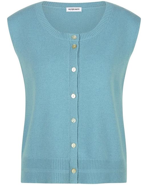 Peter Hahn Blue Strickweste Aus Schurwolle Und Kaschmir