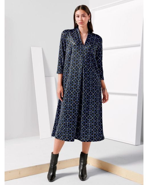 Emilia Lay Blue Jersey-Kleid 3/4-Arm