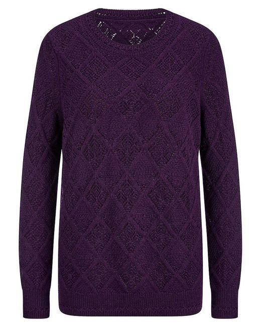 Anna Aura Purple Rundhals-Pullover
