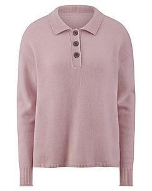 Peter Hahn Pink Polo-Pullover Kaschmir