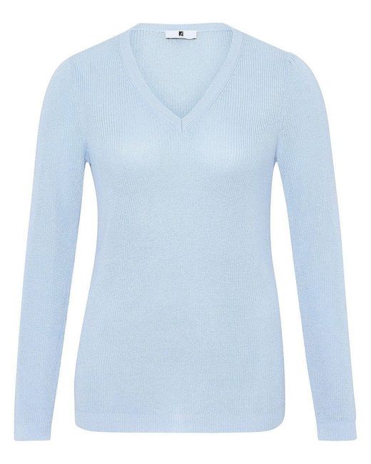 Anna Aura Blue V-pullover