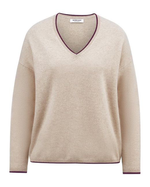 Peter Hahn Natural V-Pullover Aus 100% Kaschmir