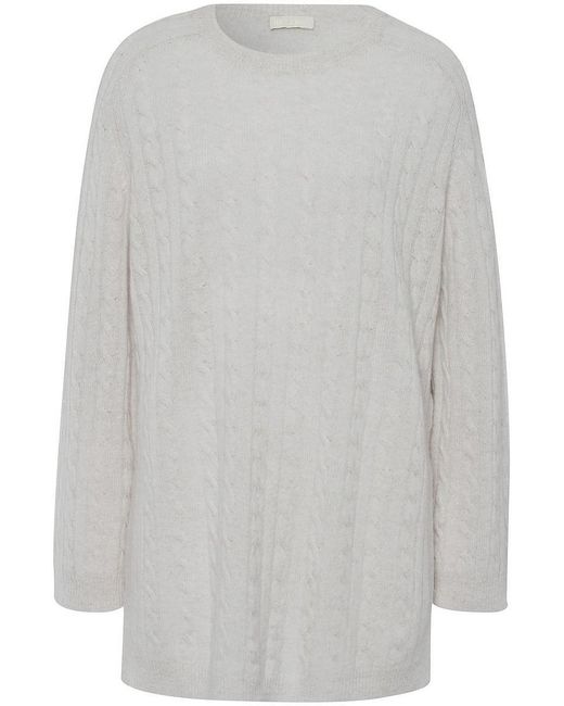 include Lange Trui 100% Kasjmier Van in het Gray