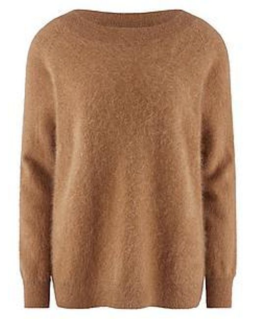 Peter Hahn Brown Pullover U-Boot-Ausschnitt Aus 100% Kaschmir