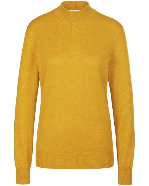 Peter Hahn Yellow Stehbund-pullover modell sabrina, , gr. 48, seide