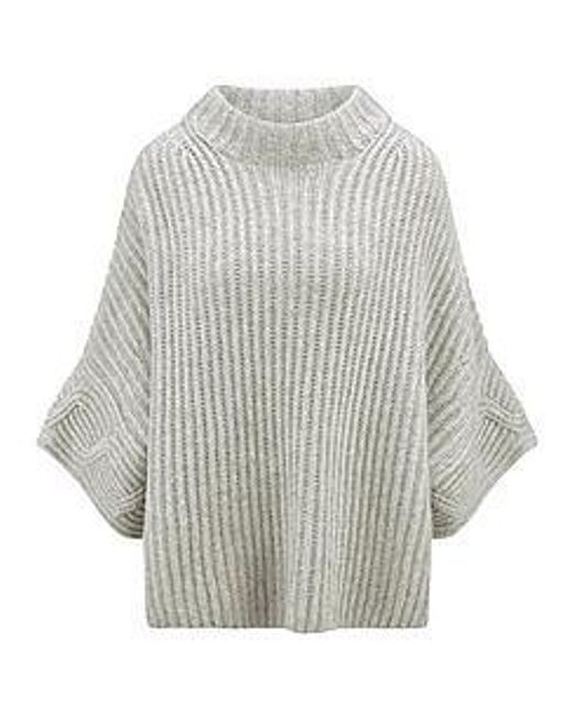 include Gray Pullover Mit 3/4-Arm Aus Schurwolle Und Kaschmir, Gr