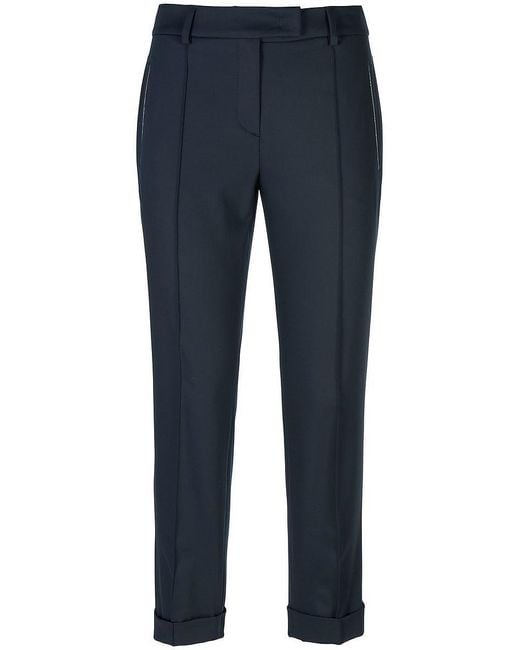 Basler Enkellange Broek Haakjessluiting Van in het Blue
