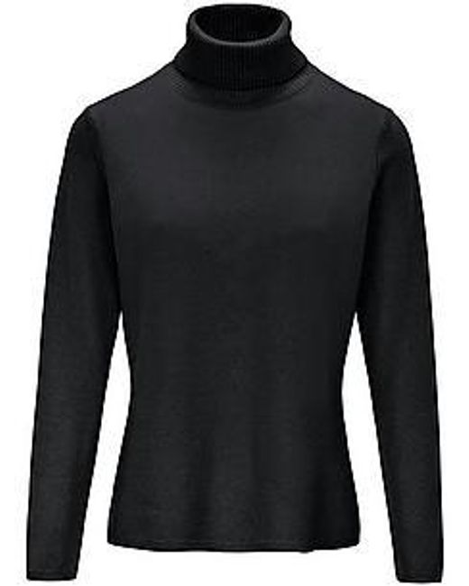 Peter Hahn Black Rollkragen-Pullover Aus Schurwolle Und Kaschmir