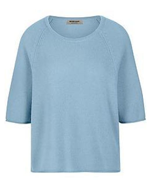 Peter Hahn Blue Rundhals-Pullover Aus 100% Kaschmir
