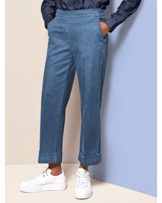 Peter Hahn Blue Straight Fit-7/8-Jeans