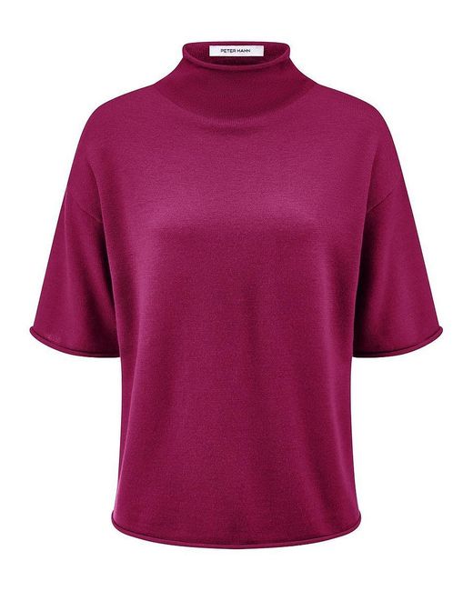 Peter Hahn Red Pullover Stehkragen