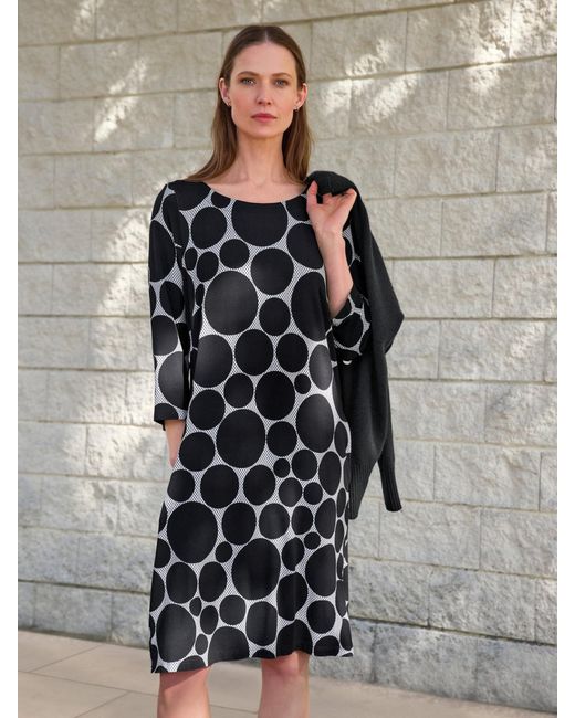 Peter Hahn Black Jersey-Kleid 3/4-Arm