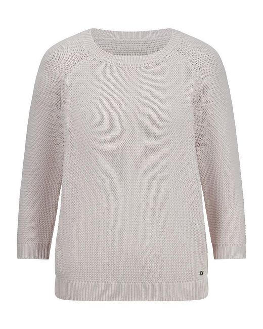 Basler White Rundhals-Pullover