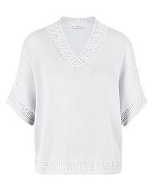 Peter Hahn White V-Pullover