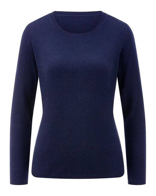 include Trui Scheerwol En Kasjmier Ronde Hals Van in het Blue