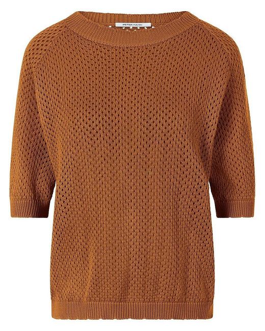 Peter Hahn Brown Rundhals-Pullover