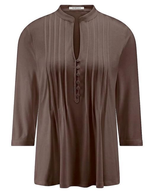Peter Hahn Brown Jerseybluse