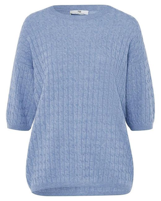 Peter Hahn Blue Rundhals-Pullover