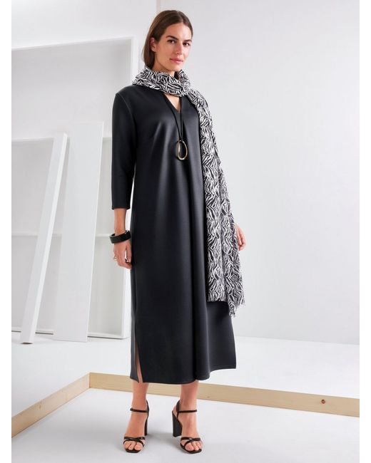 Emilia Lay Black Jersey-Kleid 3/4-Arm
