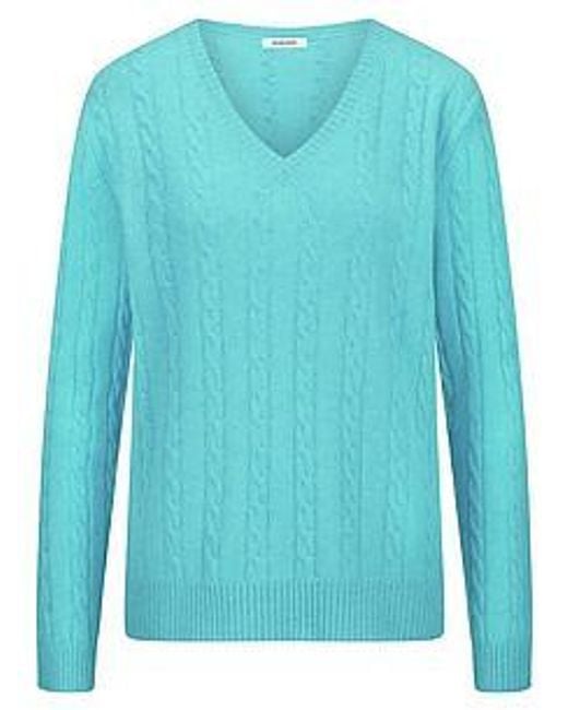 Peter Hahn Blue V-Pullover Aus 100% Kaschmir