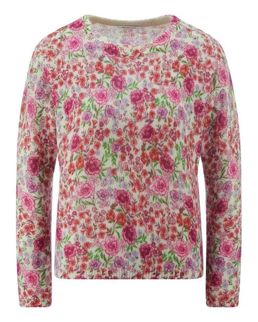 Peter Hahn Pink Rundhals-Pullover
