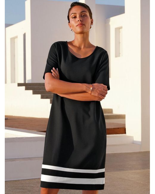 Emilia Lay Black Jersey-kleid 1/2-arm